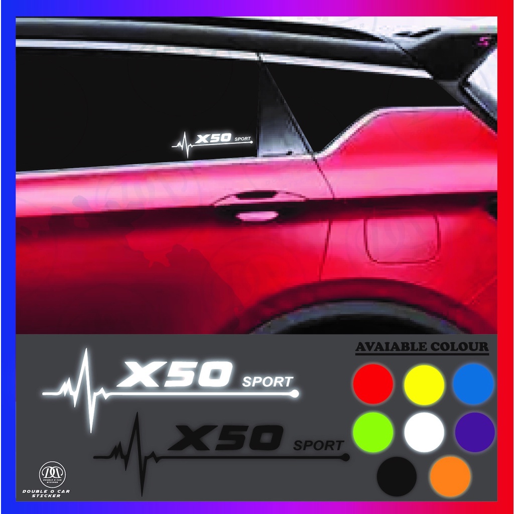 [Ready Stock] 2pcs Proton X50 side window sticker KI00531 | Shopee Malaysia
