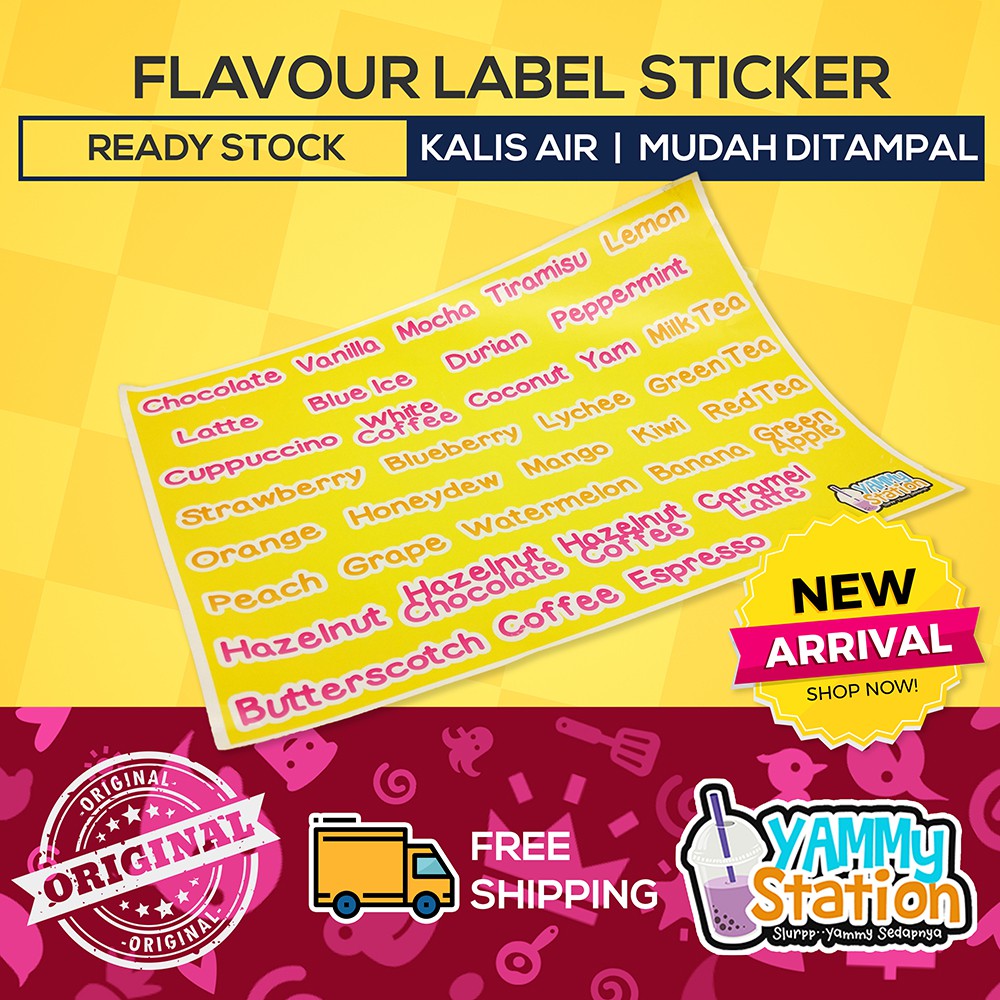 [READY STOCK] Flavour Label Sticker | Shopee Malaysia