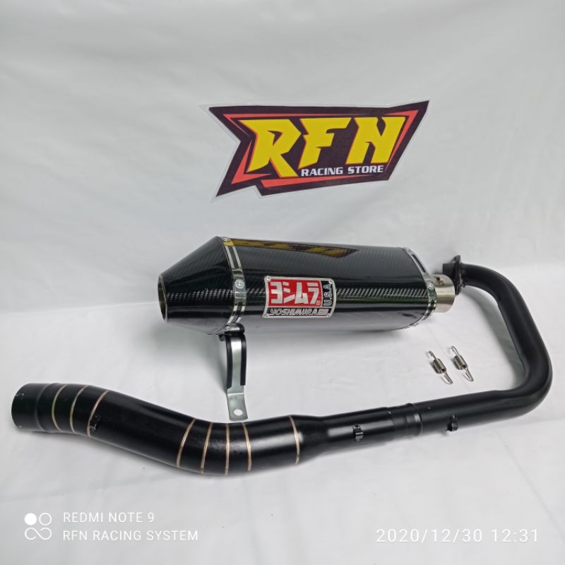 HITAM Yoshimura Exhaust Carbon Neck FULL Black VIXION Fu CBR150 CB150