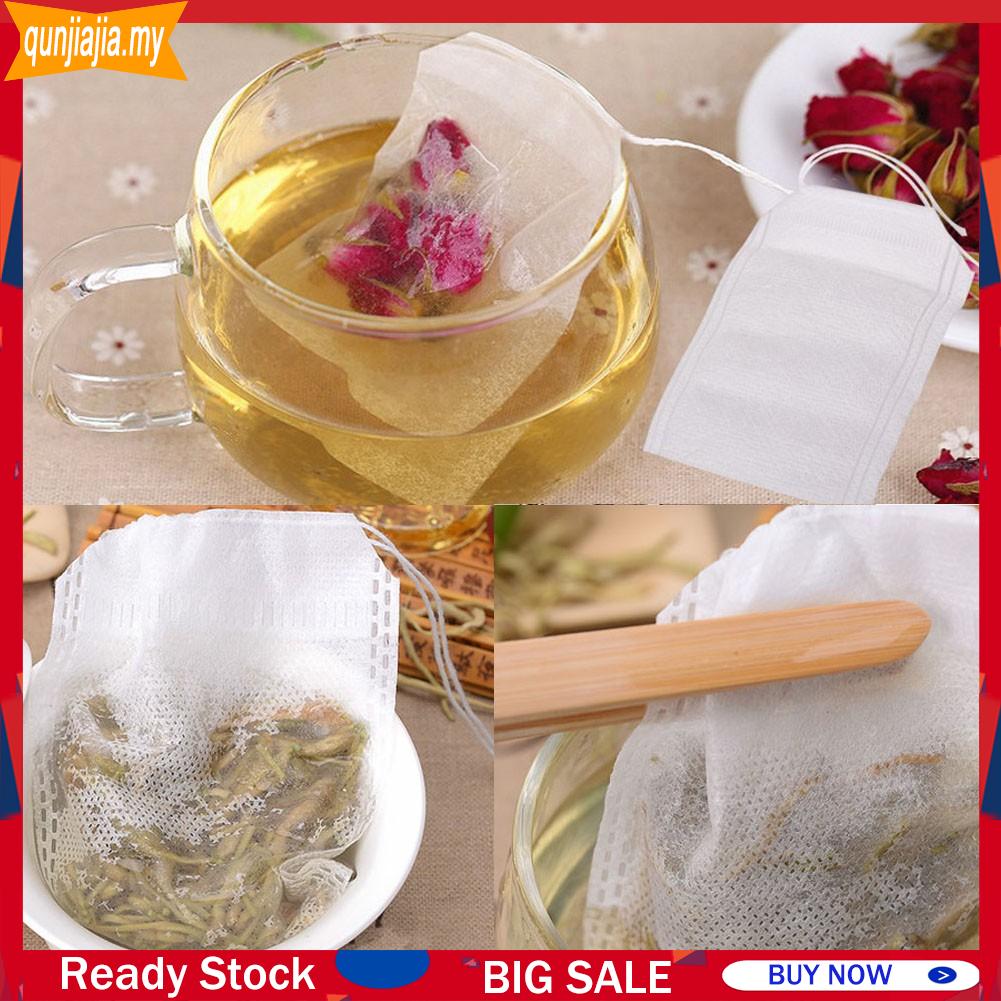 500X Empty Teabags String Heat Seal Filter Paper Herb Loose Tea Bags 3 Sizes AU