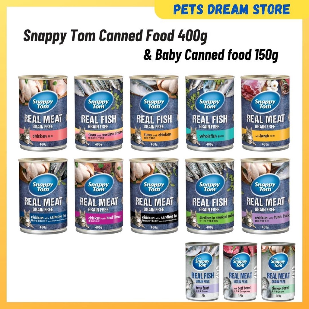 Snappy Tom Canned Food Cat food 400g (Cat Wet Food) Snappy Tom Baby cat ...