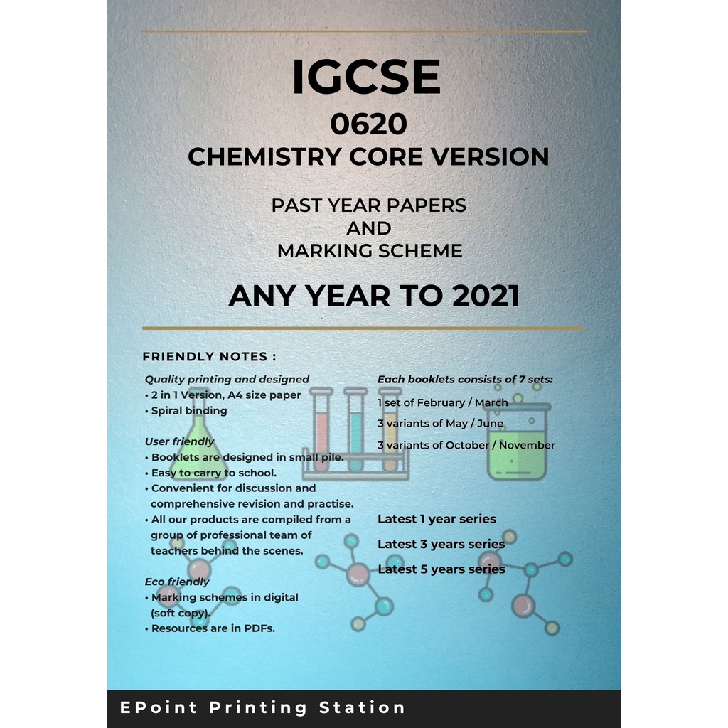 🌐IGCSE Past Year Papers📝 | Chemistry Core Version 0620 🧪 |Any Year To ...