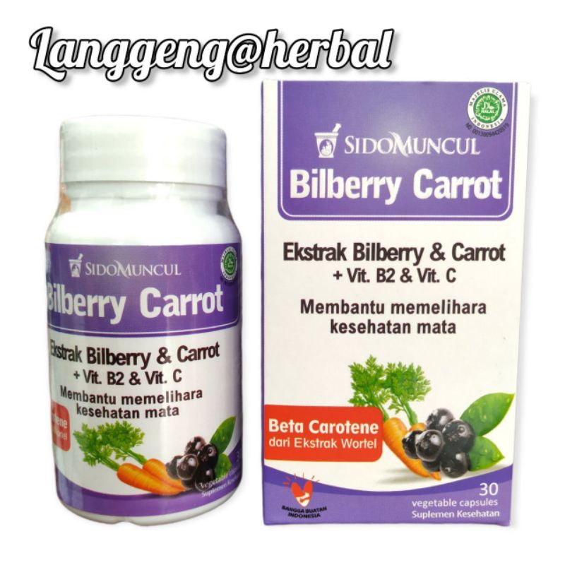 MATA Bilberry CARROT 30 kps SIDOMUNCUL Eye VITAMIN VIT A+B2 & C