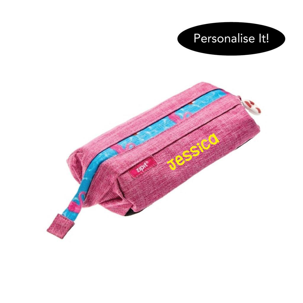 Zipit Lenny Pencil Case - Pink (with Personalised Name option) | Shopee ...