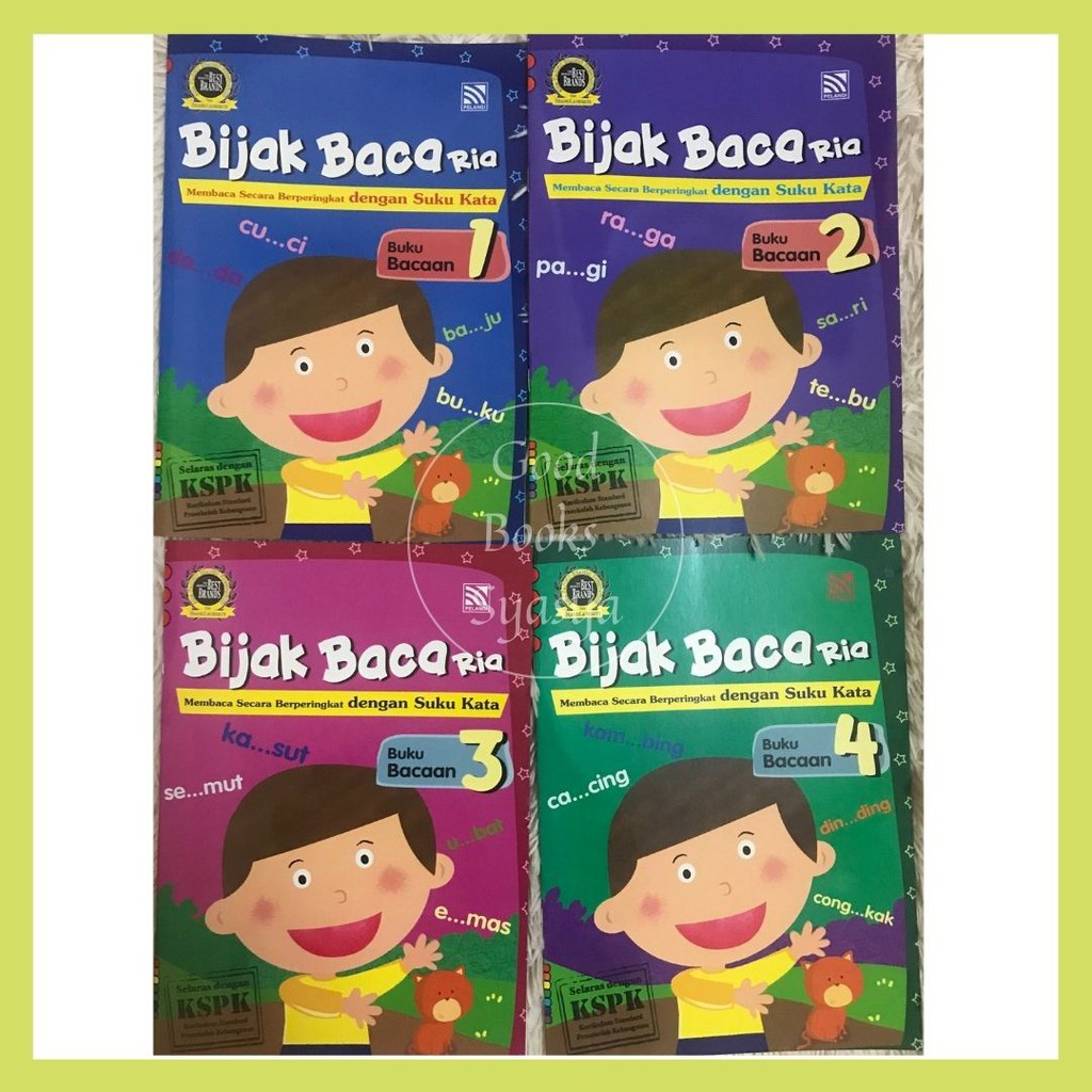 Buku rujukan [PRASEKOLAH] Buku Bijak Baca Ria Buku Bacaan Suku Kata 1,2 ...