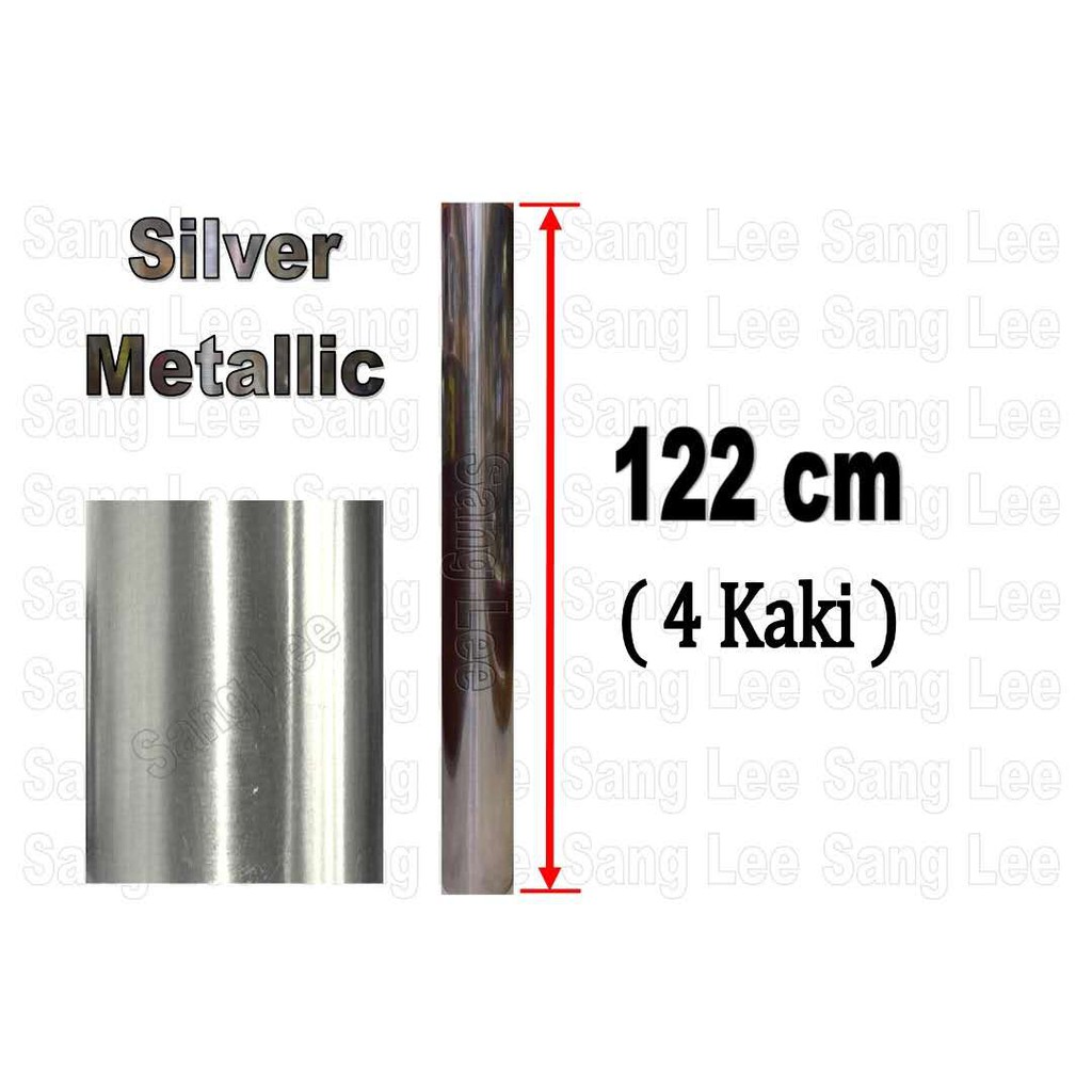 Ready Stock 👉Silver Metallic PVC Furniture Sticker Cupboard Wall Paper