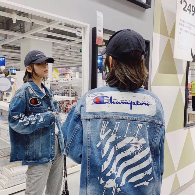 Champion sales jeans jacket