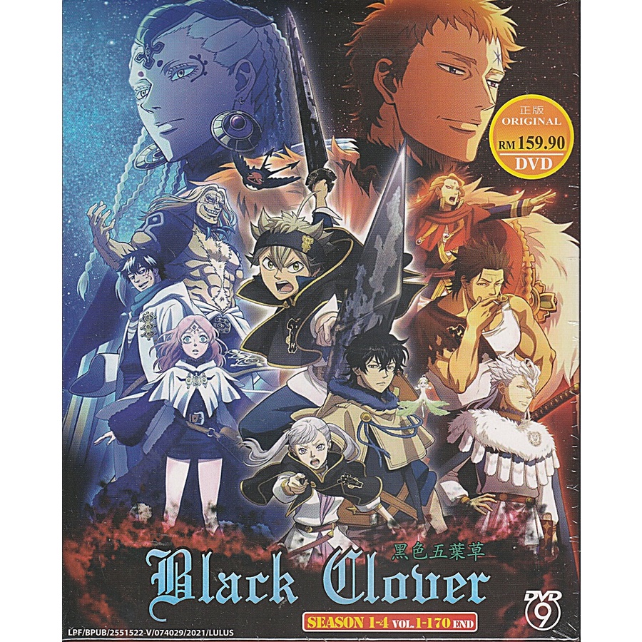 Anime DVD Black Clover Season 1-4 Vol.1-170 End