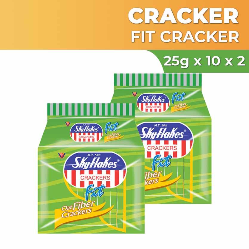 Skyflakes Fit Crackers Oat Fiber 25g x 10 x2 Shopee Malaysia