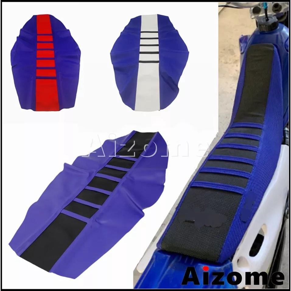 JFG RACING Dirt Bike Gripper Soft Seat Cover, Non-Slip Waterproof Motorcycle Seat Cover PVC for YZ85 2002-2017, Blue, Seat Covers - Canada
