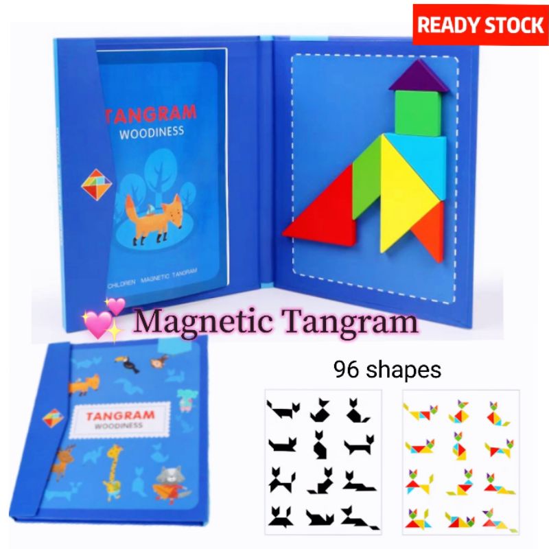 Kids Magnetic Tangram Puzzle For Kids Wooden Jigsaw Puzzle Early ...