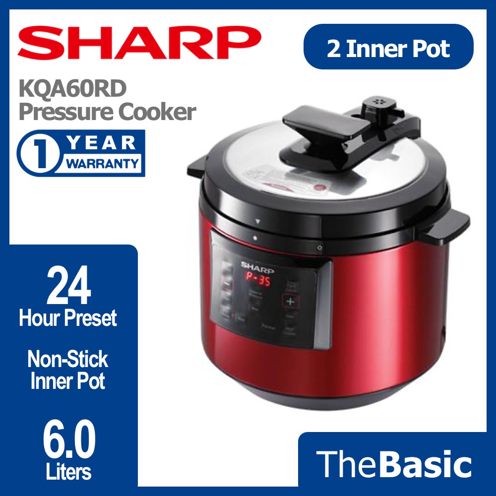 SHARP/CORNELL 6L Non Stick Inner Pot Pressure Cooker ( KQA60RD / CPC ...