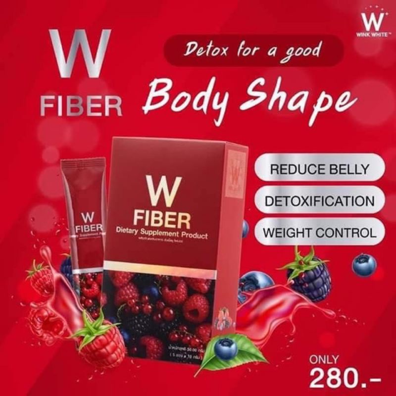 ⭐Wink White WFiber Dietary Supplement Product Thailand 💯 + Shopee