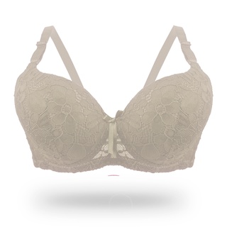 Bra FULL CUP #38 ~ #44 B/C Under Wired Bra [Melur] Floral Lace Cotton Baju  Dalam Wanita Ada Dawai Padded Span