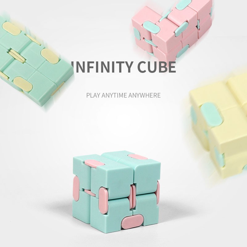 New Infinity Cube Candy Color Fidget Cube Anti Stress Cube Finger Hand ...