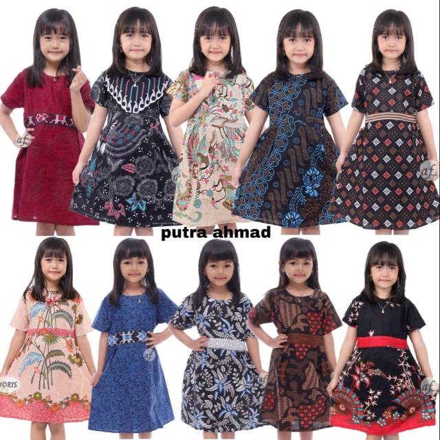 Batik Dress For Children Aged To 12 Years Old Various batik Motifs For  Children In Retail Prices