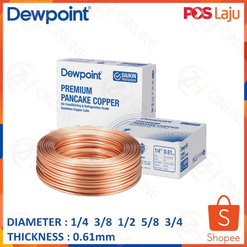 (15M) DAIKIN COPPER PIPE (0.61MM) (DEWPOINT) Shopee Malaysia