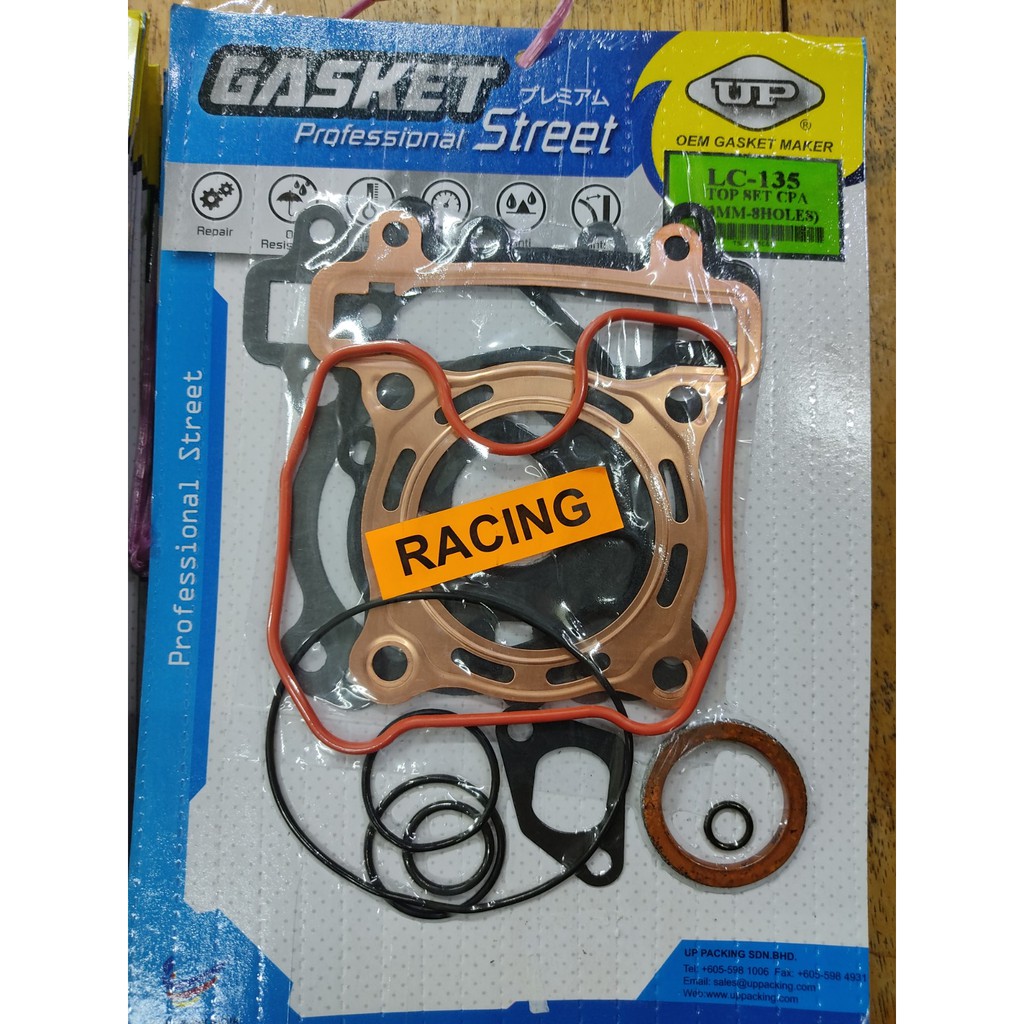 UP TOP SET GASKET RACING 60MM 62MM 63MM 65MM FOR LC135 Shopee Malaysia
