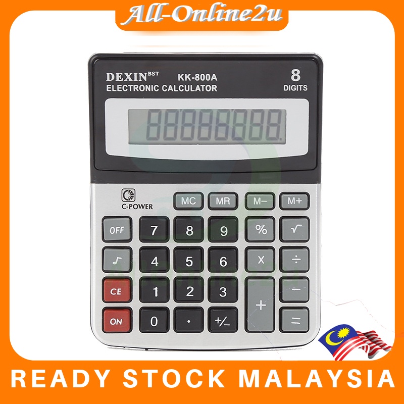 Dexin Calculator KK800A 8 digit electronic calculator Shopee Malaysia