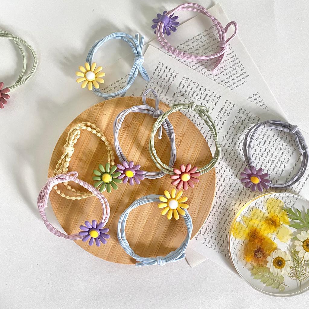 【CLEAR STOCK】Tiny chamomile daisy hairbands/hairtie/getah rambut bunga ...