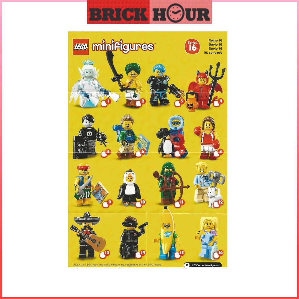 71013 LEGO Minifigures Series 16 Complete sets of 16 MISP Shopee Malaysia