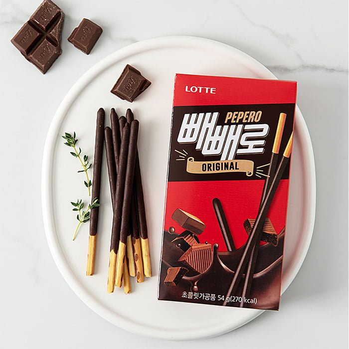 [lotte] Pepero Chocolate Stick 10 Flavor Original Almond Nude