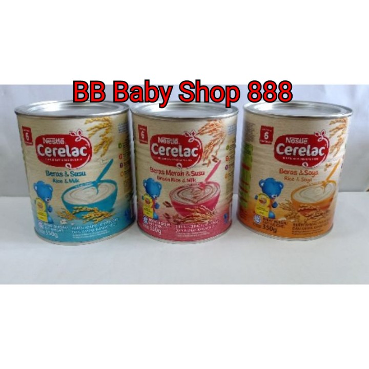 Nestle Cerelac (Beras & susu/Beras Merah & susu/Beras & soya) Suitable