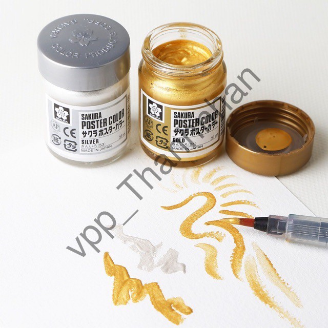 Sakura Poster Color Powder, SAKURA Poster Emulsion (30ml) (Genuine ...