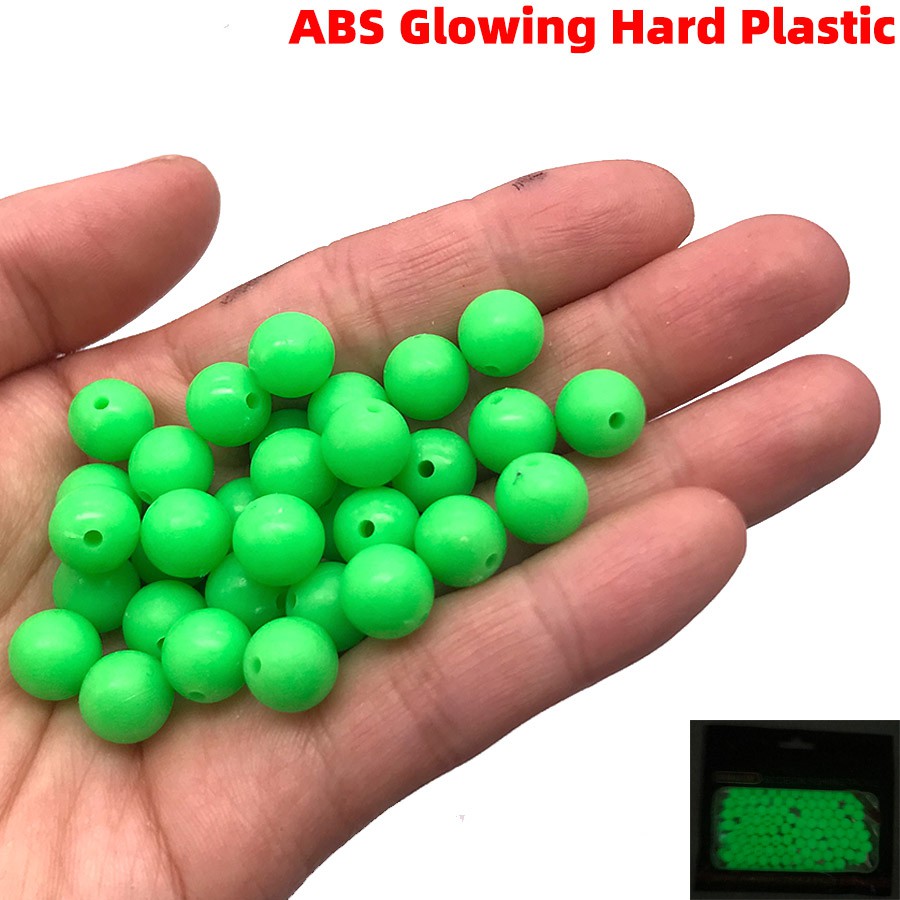 5pcs 10mm Fishing Bead Beads Glow In The Dark Plastic Round / Manik Pancing