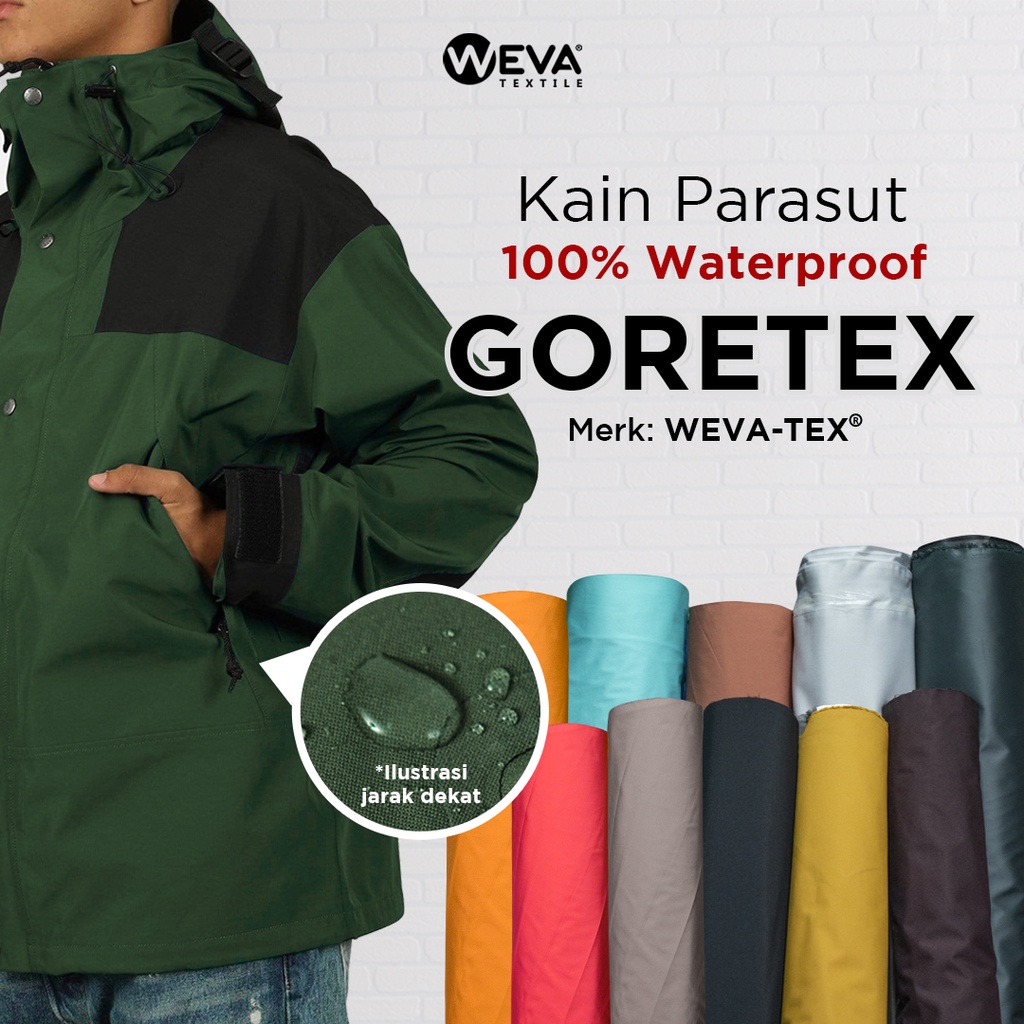 GoreTex Parachute Jacket Fabric Material 100% Waterproof Shopee