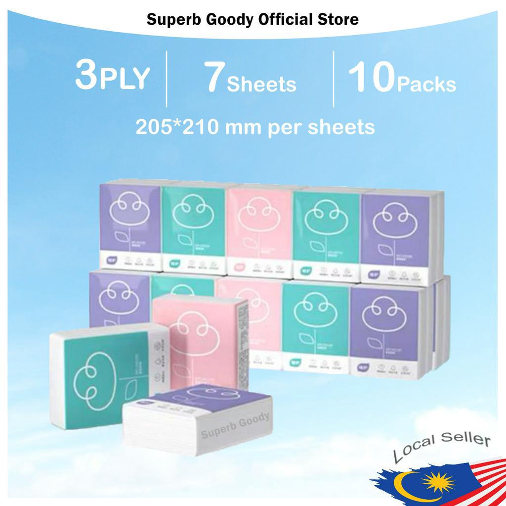 Botare 3ply Pocket Tissue / Small Tissue Paper 7S/Pack x 10 Small Pack ...