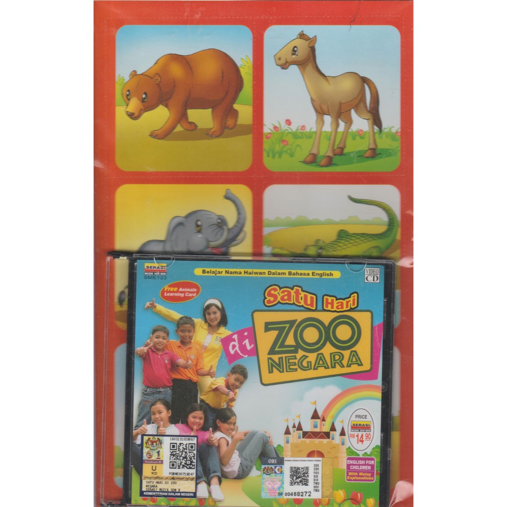 Vcd Satu Hari Di Zoo Negara Vcd Free Animals Learning Card Shopee
