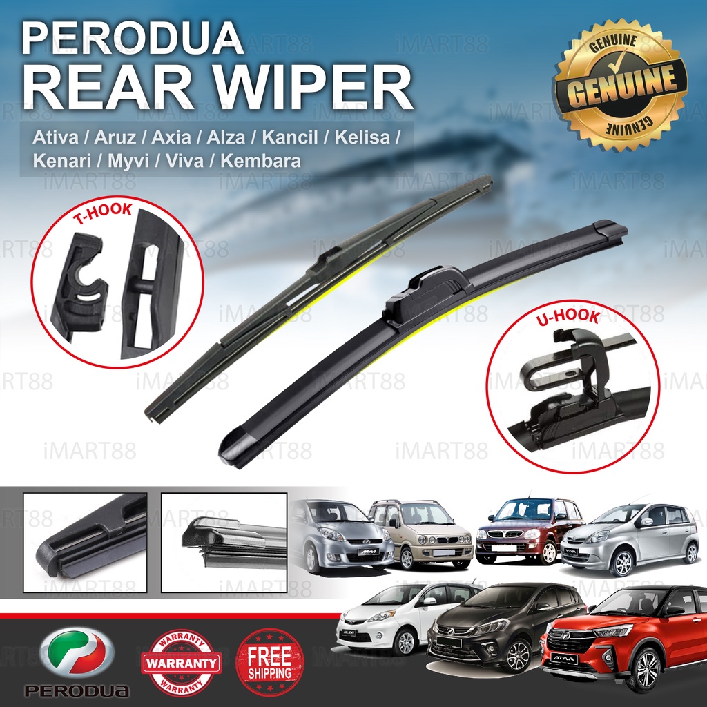 Perodua Rear Wiper Ativa Aruz Axia Alza Kancil Kelisa Kenari Myvi Viva ...