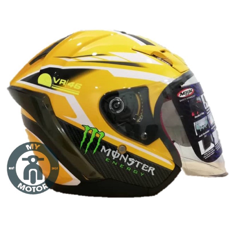 MYRIDER MHR HELMET OPEN FACE OF622/12 (MST/YL) | Shopee Malaysia