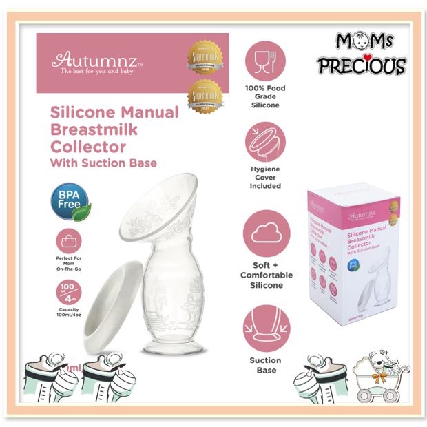 Autumnz Silicone Manual Breastmilk Collector (FOC Hygiene Cover
