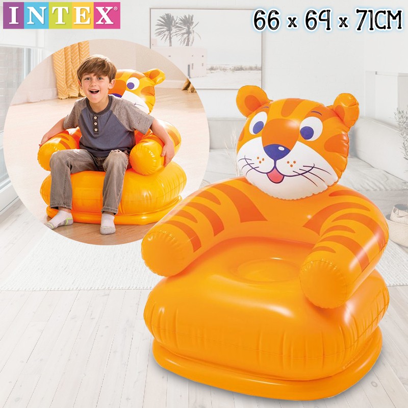 INTEX 68556 2Design Inflatable Baby Kids Happy Animal Pattern Chair Children Lazy Air Sofa Single Kids Kerusi Budak Shopee Malaysia