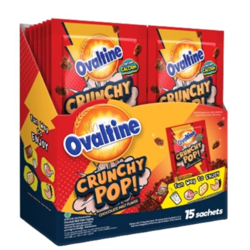 15 Packs Ovaltine Crunchy Pop Chocolate Malt Flakes 8g Each (LOCAL ...
