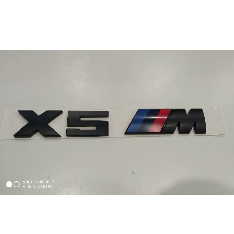 [READY STOCK !!!] BMW X5 M Emblem Logo Matt Black BMW X5M Emblem logo