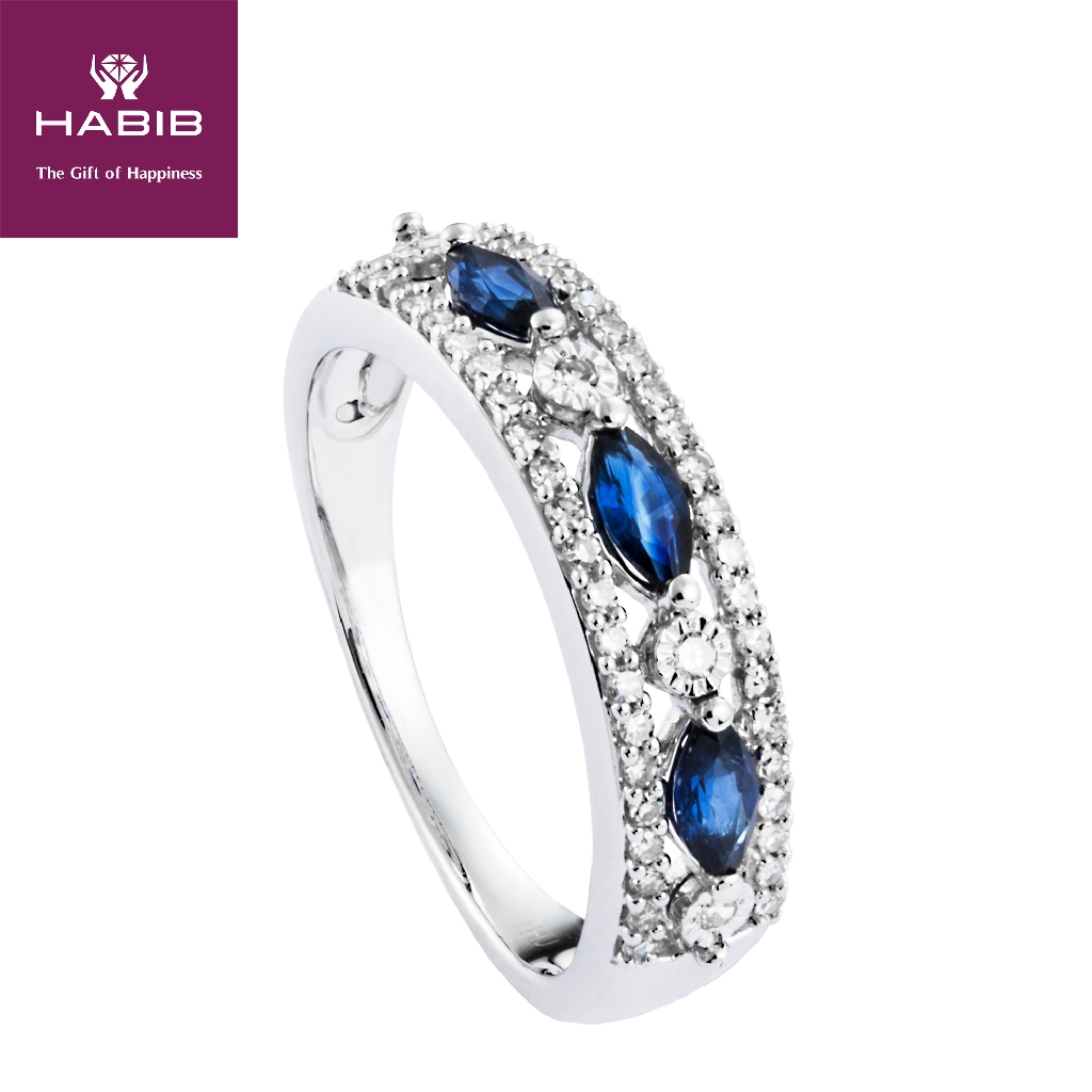 Habib blue store sapphire ring