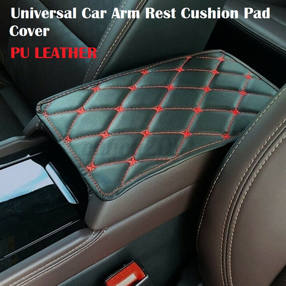 Car Armrest Cushion Mat Pad Cover Arm Rest Console Box Storage Seat ...