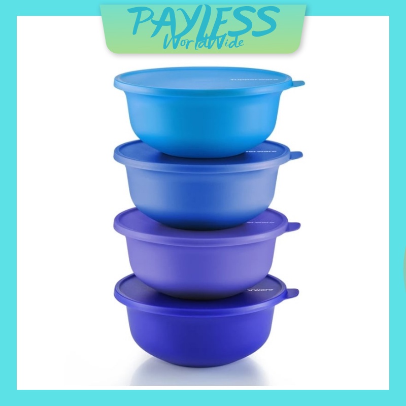 Tupperware Aloha Bowl (4) 1 Litre Airtight Bekas Kuih 🔥payless 