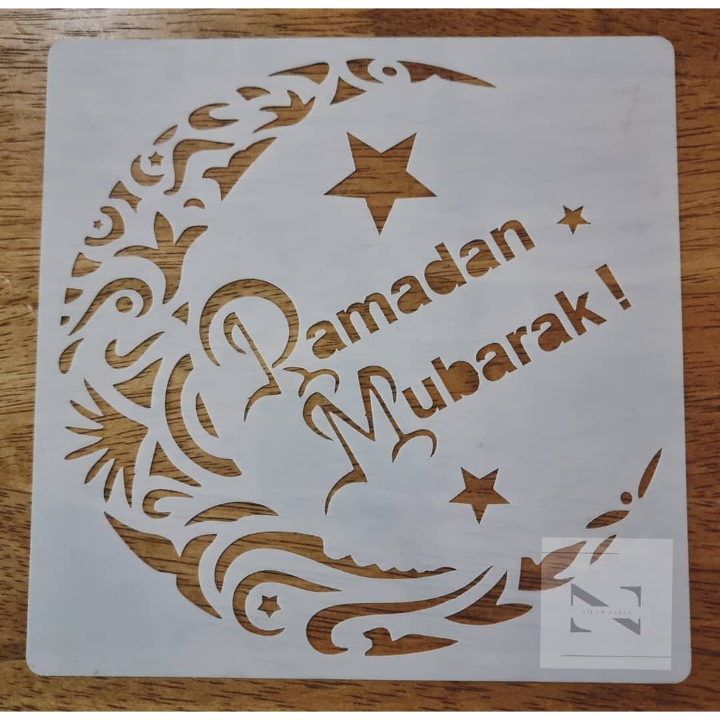 HARI RAYA STENCIL / RAMADAN MUBARAK STENCIL / FESTIVAL STENCIL / ART ...