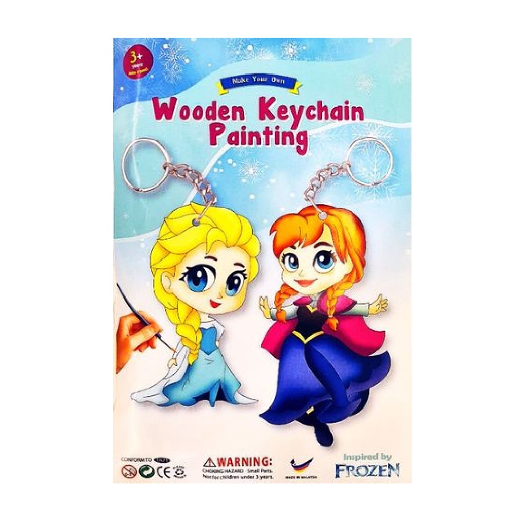 Wooden Keychain Painting Kit - 2 in 1 Pack - Frozen Inspired/Elsa ...