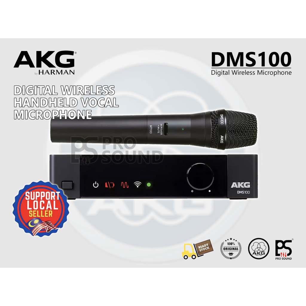(Ready Stock) AKG DMS100 2.4GHZ Digital Wireless Handheld Microphone System (DMS100 / DMS 100