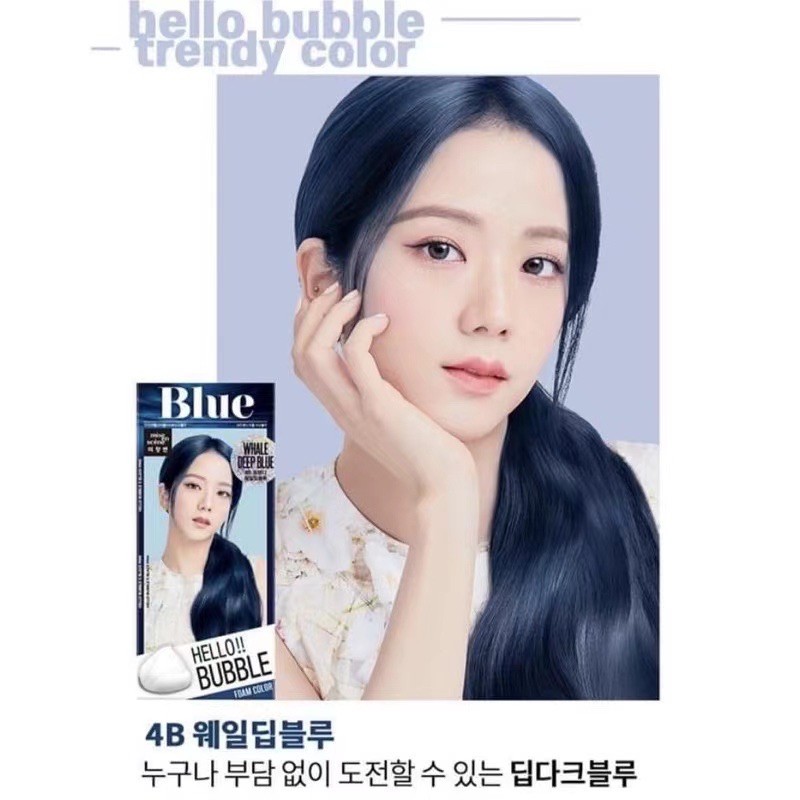 Mise En Scene Hello Bubble Hair Color (Whale Deep Blue) Shopee Malaysia