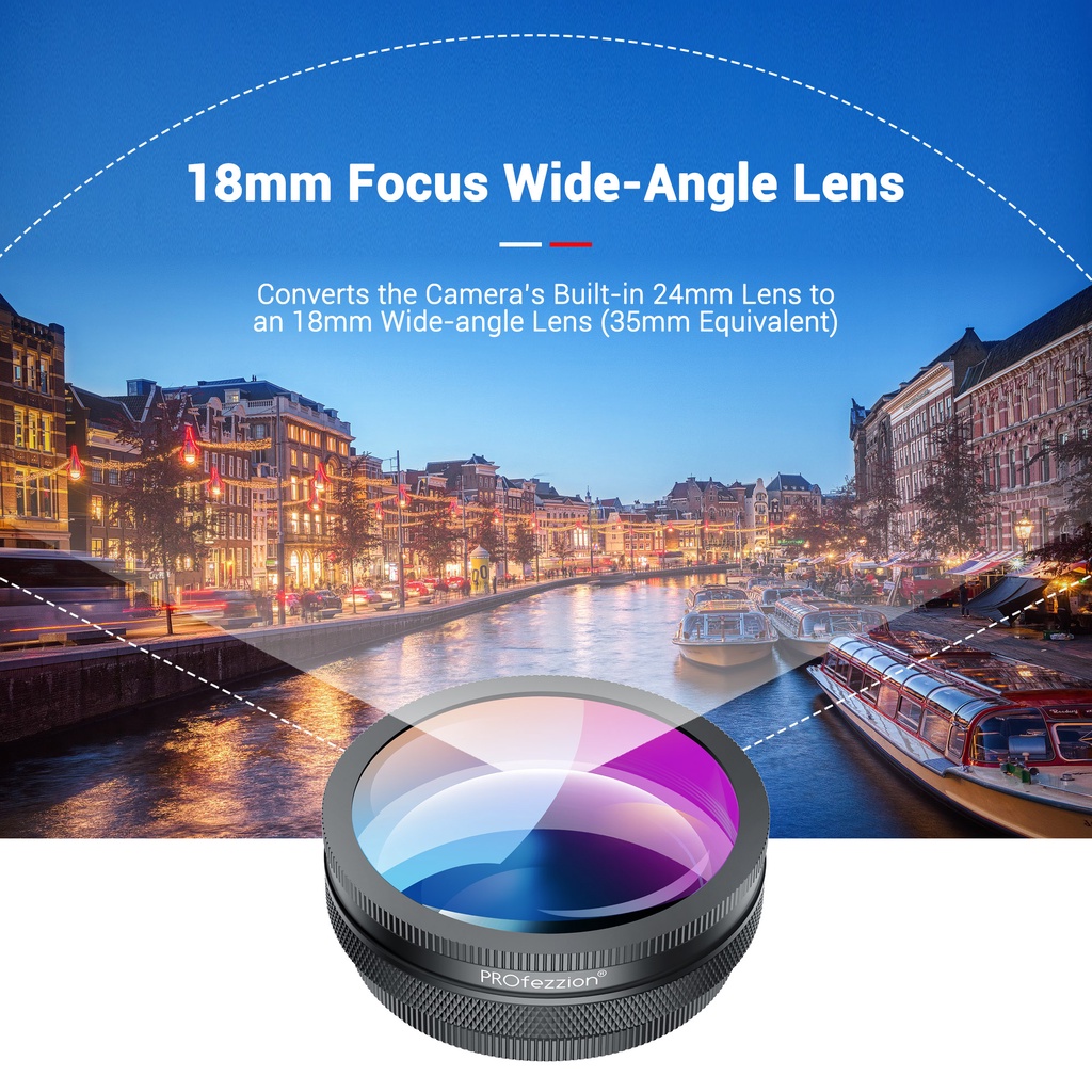 PROfezzion WAL-52X18 Add-on Lens 18mm Wide-angle & 10X Macro Lens 2 in ...