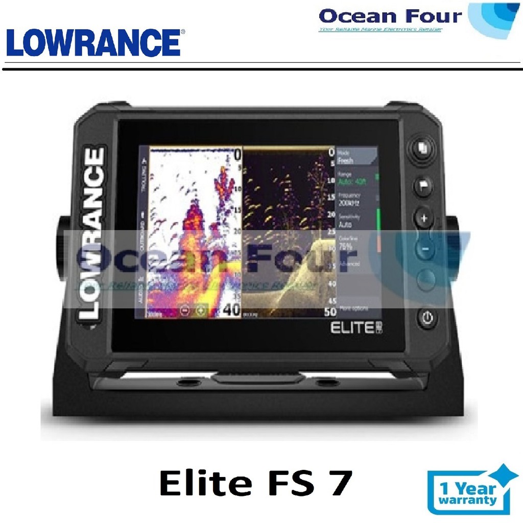 Lowrance Elite FS 7 (No Transducer/ Downscan/Active Imaging 3 in 1)  (BASEMAP/CMAP/NAVIONICS) (EXTRA 3 Free Gifts)