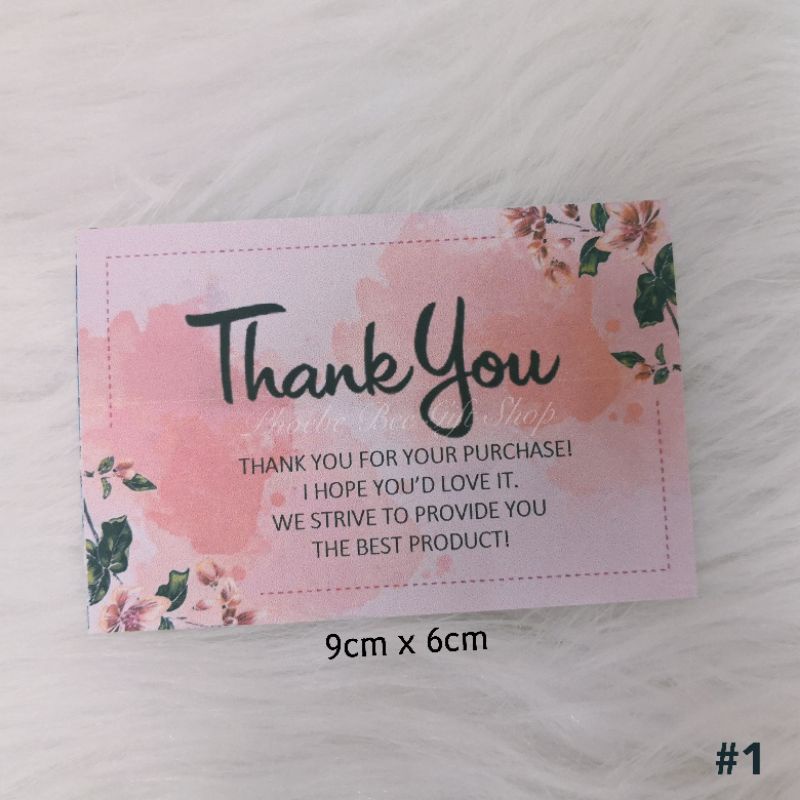 Thank you Card One Side Only ️ Print Depan Saje ️TQ card ️ Kad Thank You | Shopee Malaysia