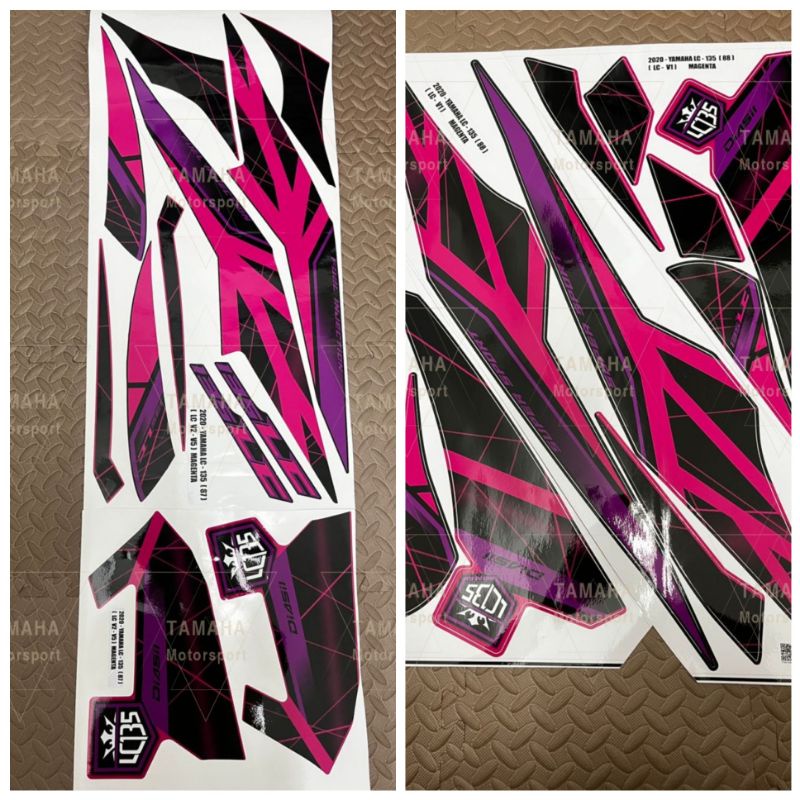 Yamaha Lc135 V1 V2 V3 V4 V5 V6 V7 Body Cover Stripe Sticker Malaysia ...