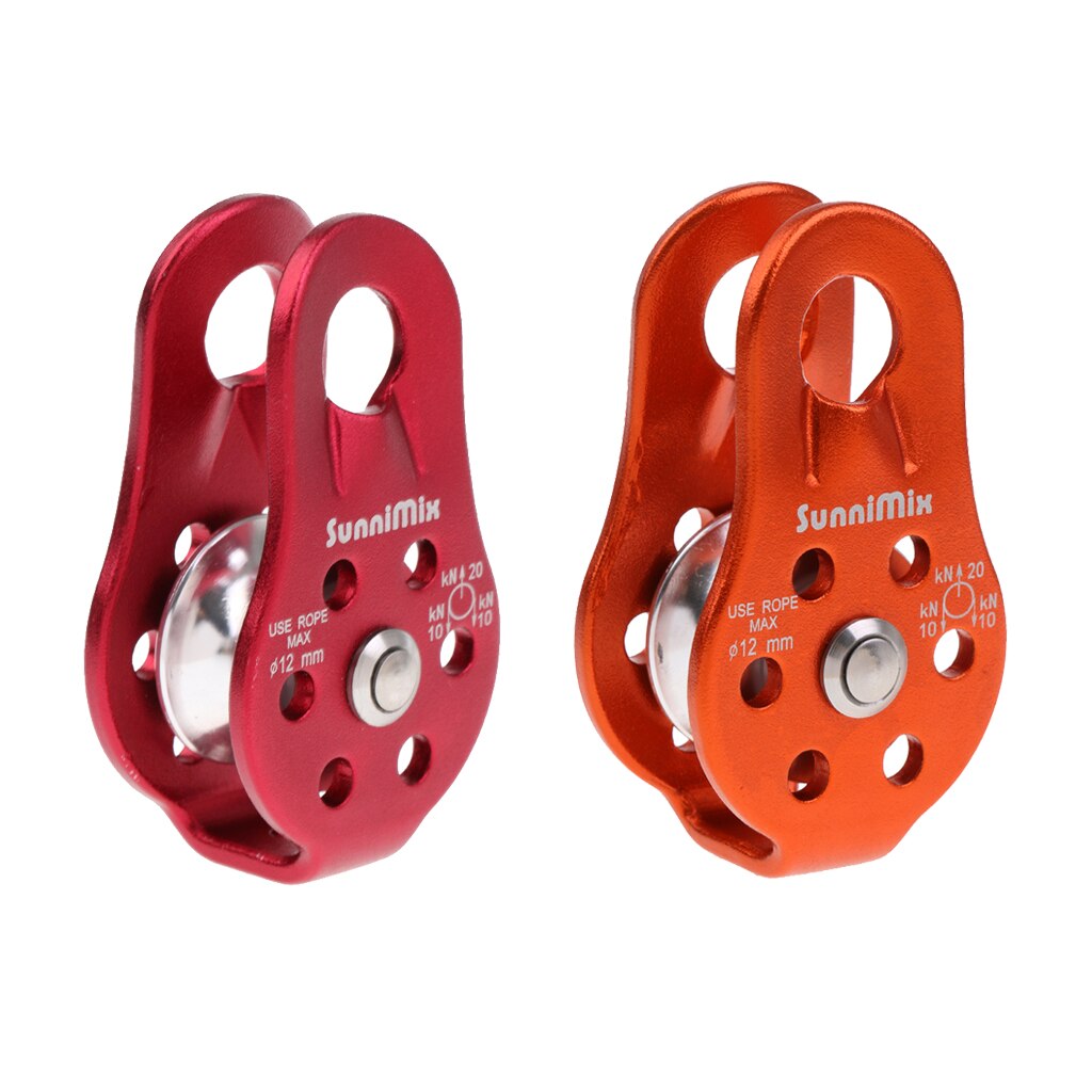 Heavy Duty 20KN Fixed Side Rope Pulley Outdoor Rock Climbing Tree